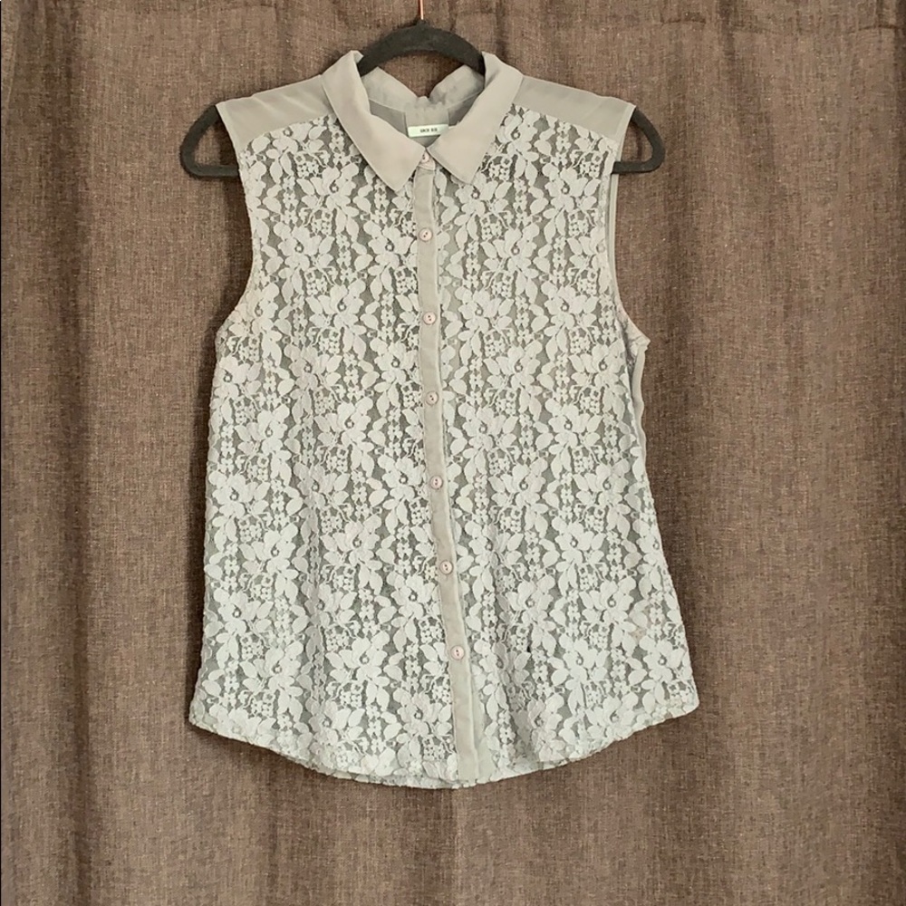 Seafoam Kimchi Blue lace top
